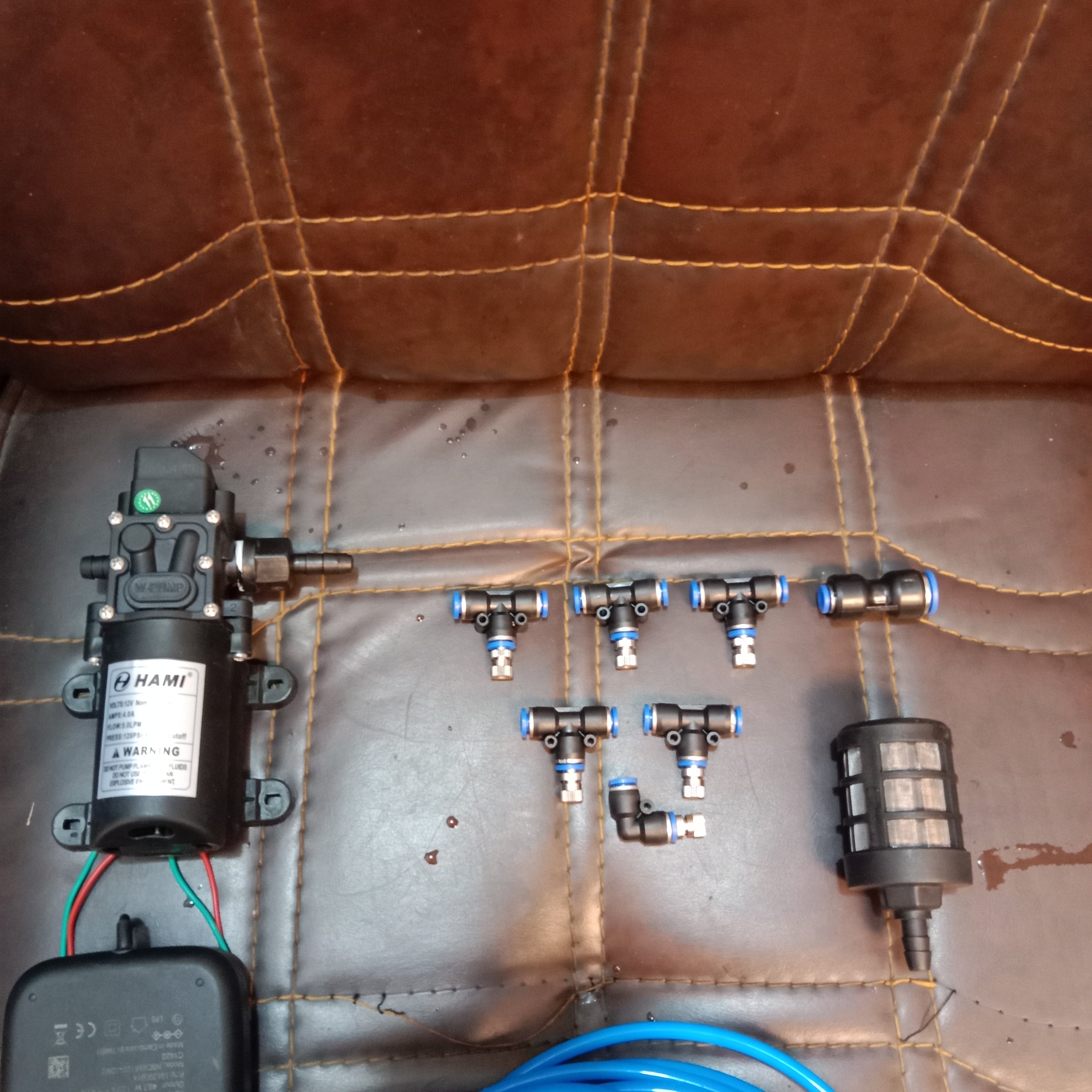 Misting System for Homes, Solar panels, and Farms in Pakistan - 6-Nozzle System With Pump & 30 ft Pipe thumbnail 3