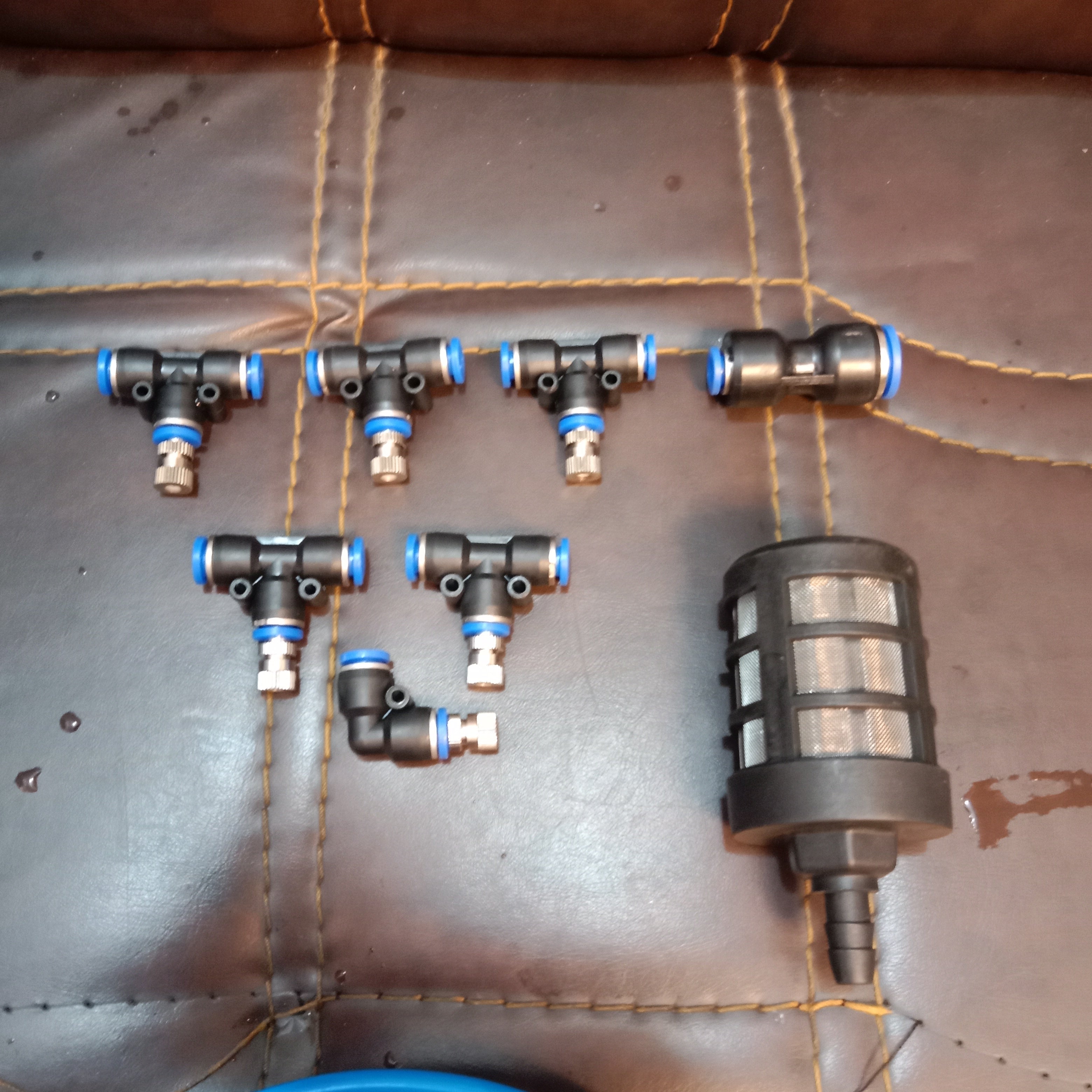Misting System for Homes, Solar panels, and Farms in Pakistan - 12-Nozzle System With Pump & 60 ft Pipe thumbnail 5