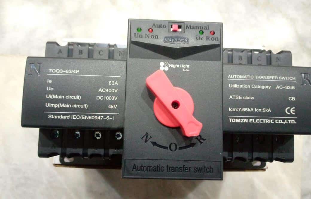 TOQ3-63/2P and TOQ3-63/4P Dc Automatic Transfer Switch ATS in Pakistan - TOQ3-63/2P