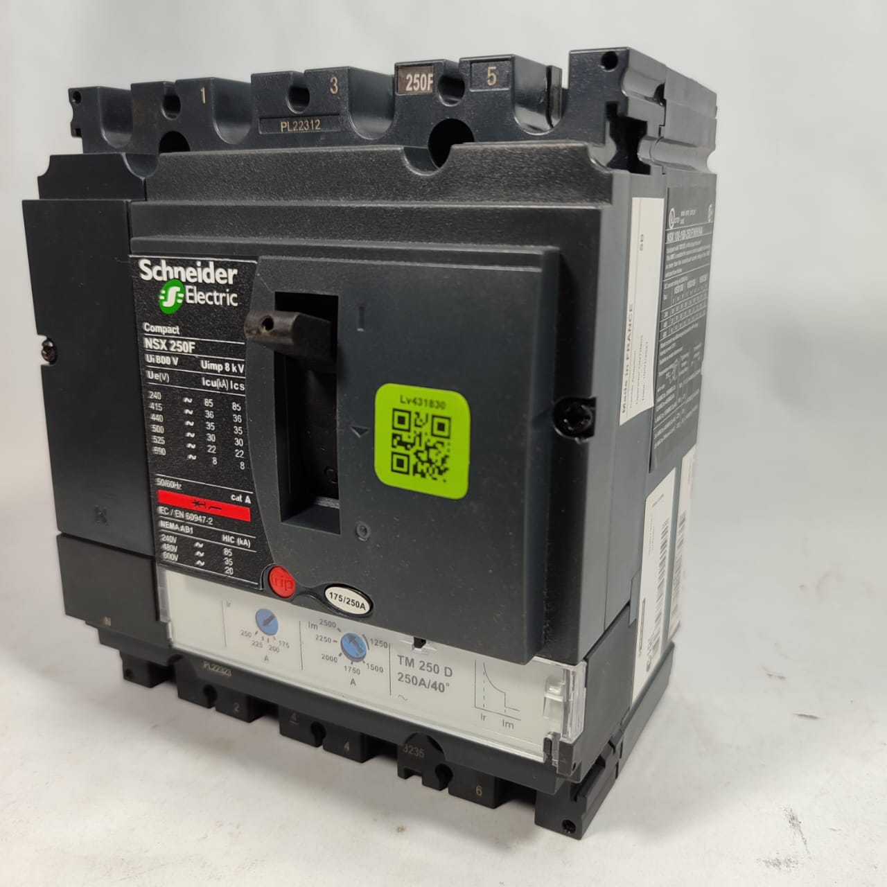 Schneider NSX 250F 4pol 250A MCCB Circuit Breaker USED in Pakistan - 400A