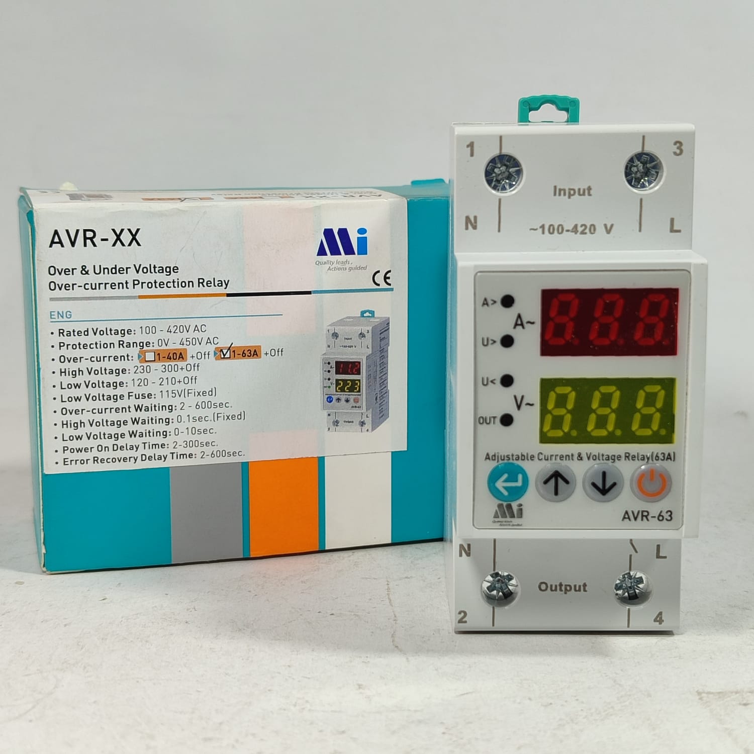 Mi AVR-XX Over & Under Voltage and Current Protraction Relay in Pakistan