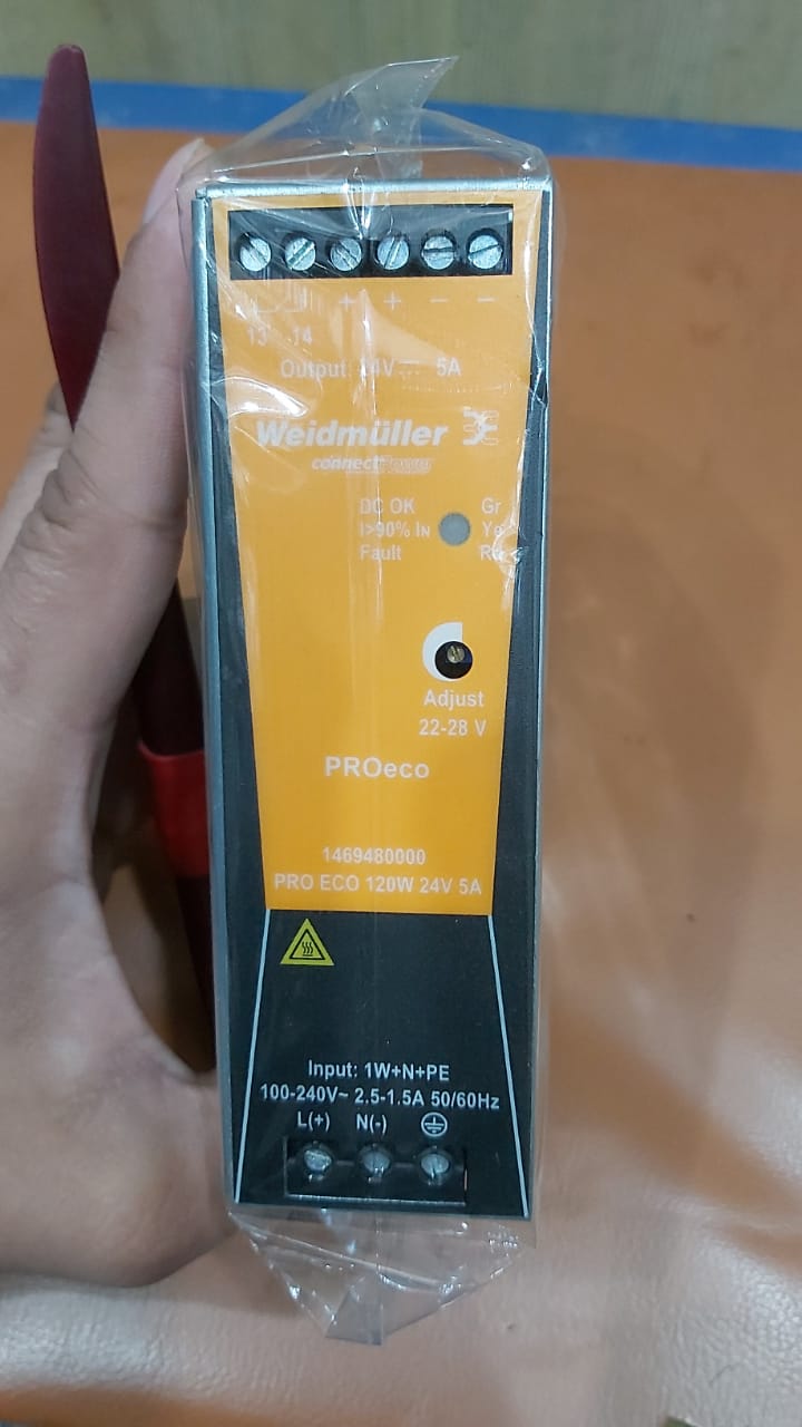 Weidmuller PRO ECO 120W 24V 5A Din Rail Power Supply used item  in Pakistan