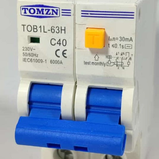TOMZN TOB1L-63H 30A 2POLE 230V Residual Current Circuit Breaker in Pakistan - 16A thumbnail 5