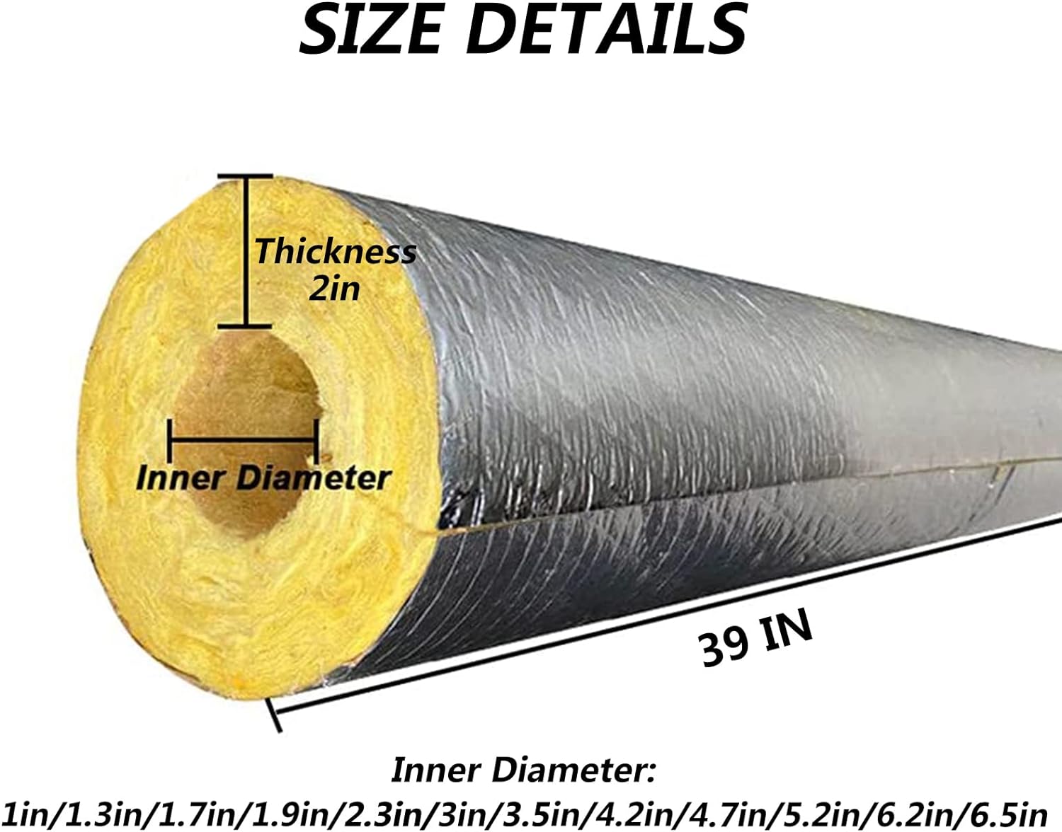 Glass Wool Thermal Insulation Tube Shell 1 inch thicknes  in Pakistan - 2" thumbnail 3