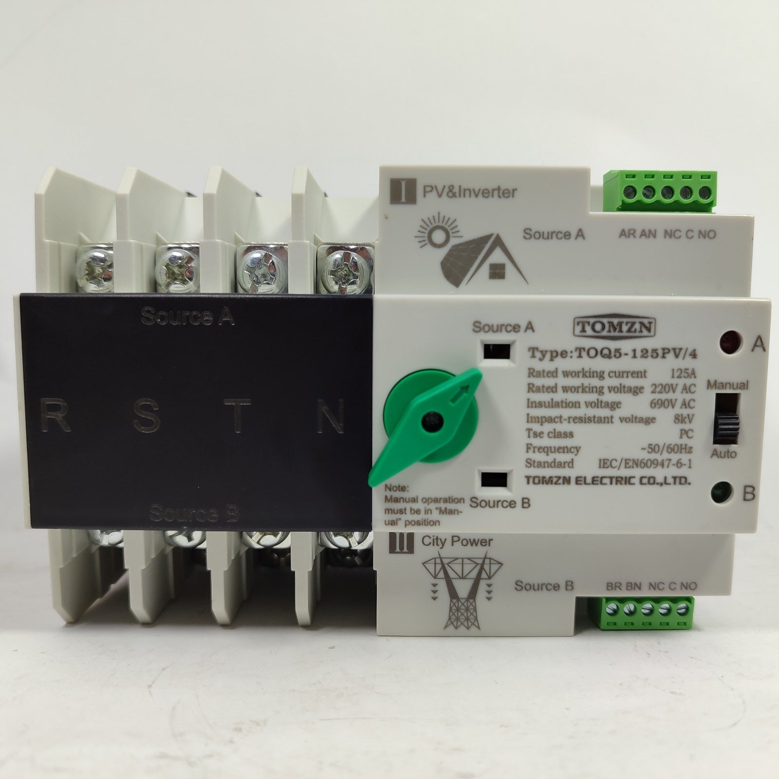 TOMZN TOQ5-125PV/4 PV Inverter Dual Power ATS in Pakistan