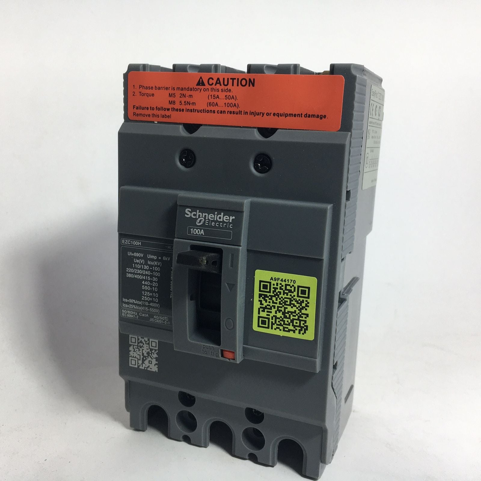 Schneider EZC100H Moulded Case Circuit Breaker used  in Pakistan