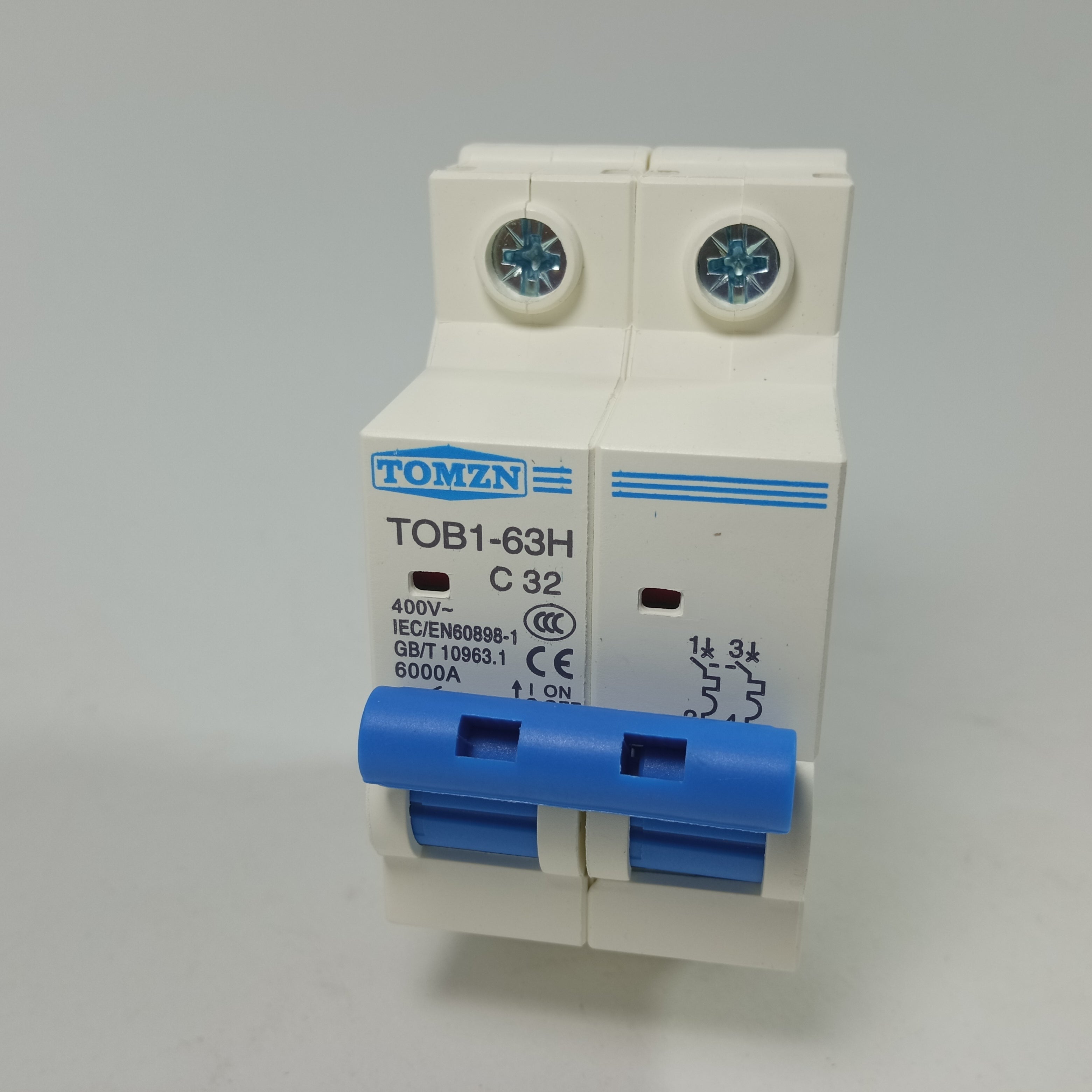 TOMZN TOB1-63H4P 2P C Type AC Mini Circuit Breaker in Pakistan - 20A thumbnail 3