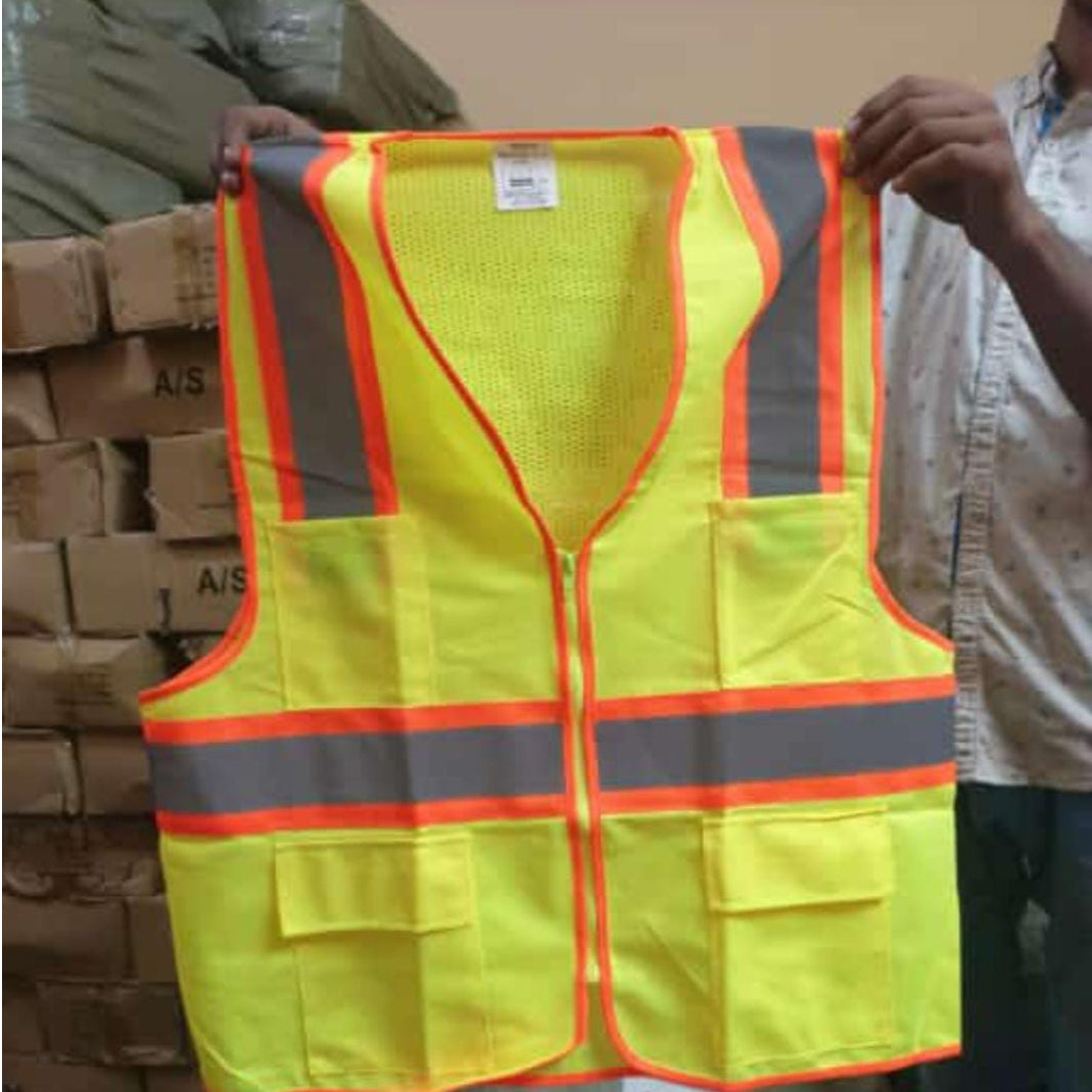 Safety Vest Jacket with Reflective Strips in Pakistan - Blue thumbnail 4