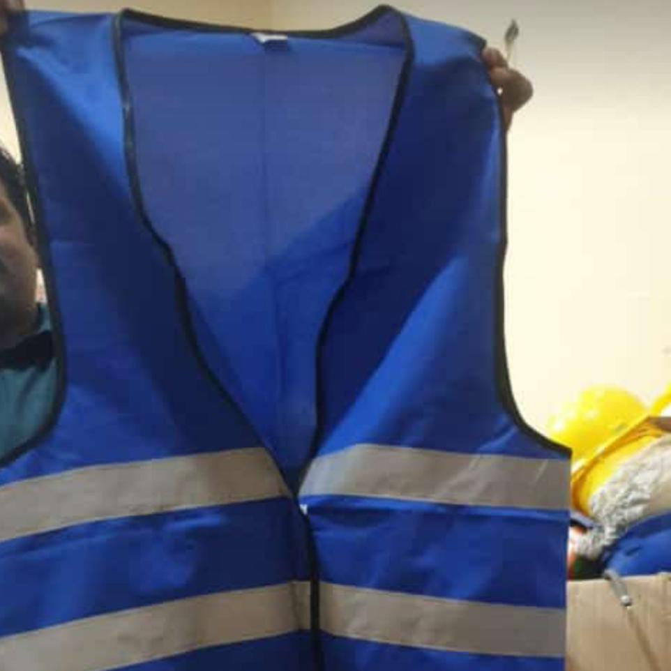 Safety Vest Jacket with Reflective Strips in Pakistan - sky blue thumbnail 7