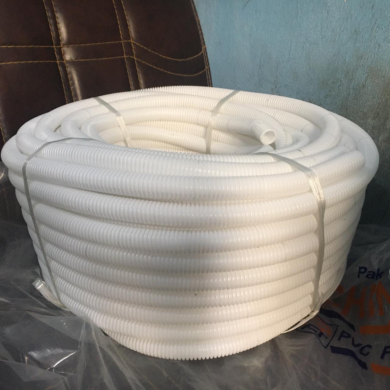 White color Flexible pipe in Plastic material - 2"-100feet