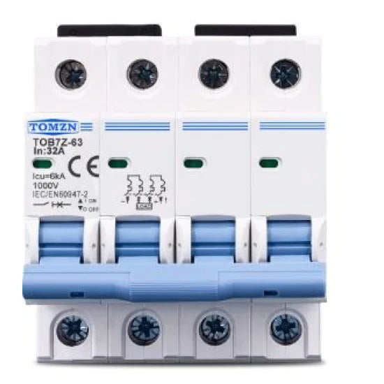 Tomzn Tob7Z-63 4P 1000V DC Miniature Circuit Breaker in Pakistan - 25A