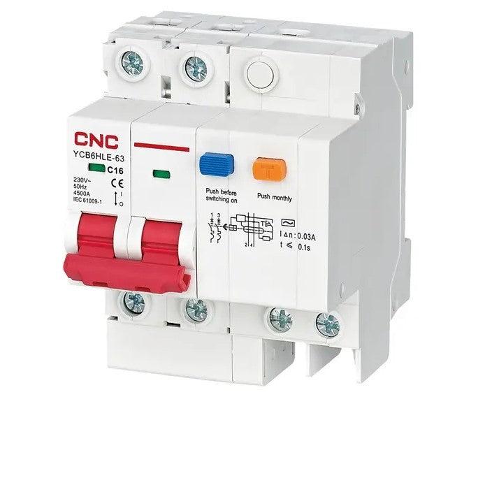 CNC Residual Current Circuit Breakers YCB6HLE-63 in Pakistan - 1P + N / 25A thumbnail 2
