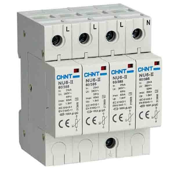 CHINT NU6-II/NXU-I+II, AC Surge Arrester 2P/4P in Pakistan - 4 Pole / 40kA