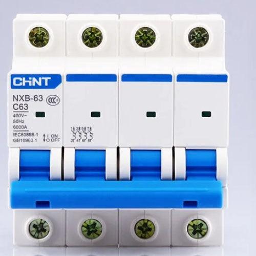 CHINT NXB-63 MCB, 4 POLE 6-KA MINIATURE CIRCUIT BREAKER in Pakistan - 25A