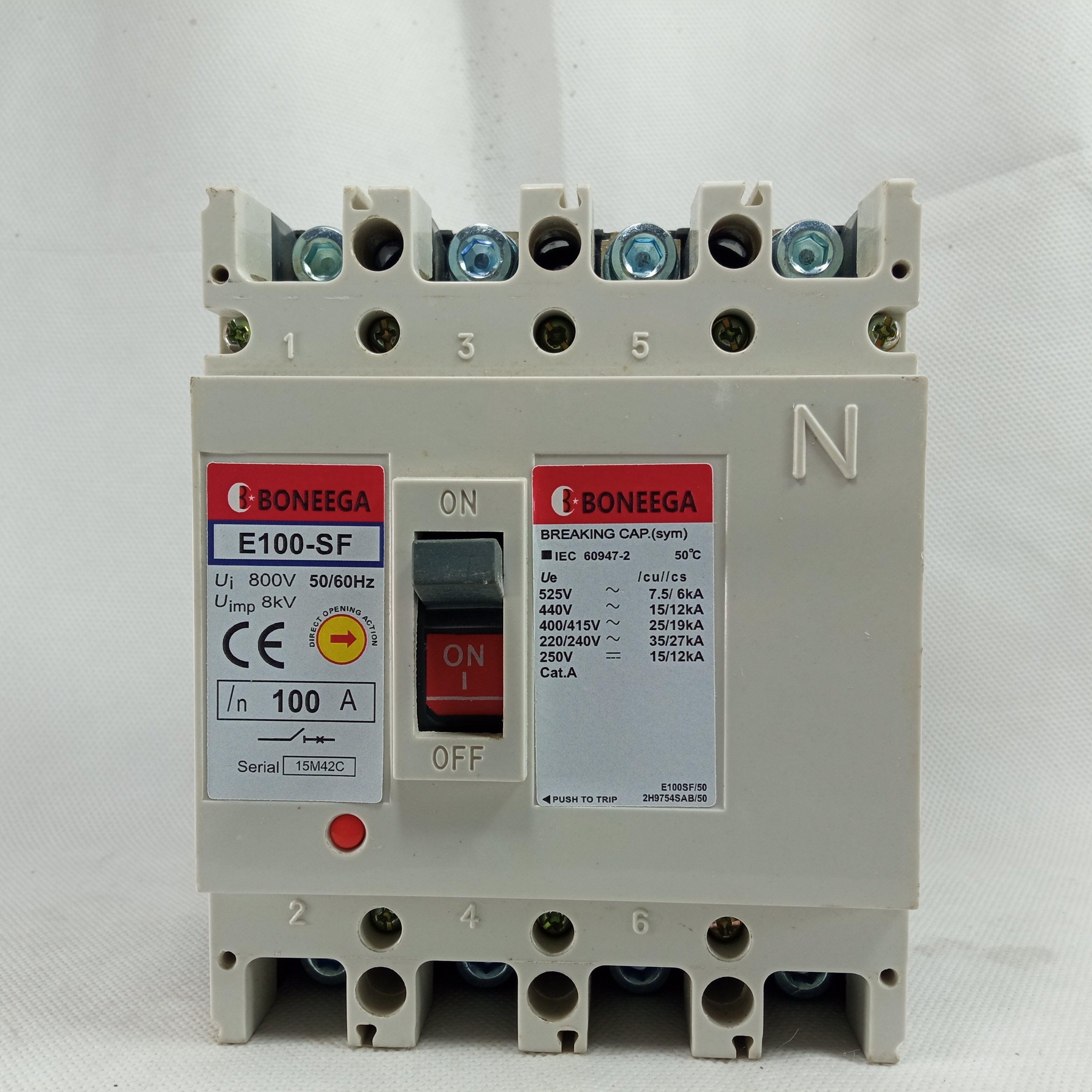 MCCB Boneega Three Pole Circuit Breaker in Pakistan - 3P / 100A thumbnail 2