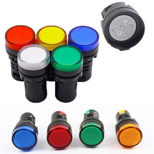 1 Piece LED Indicator Light 16mm Panel Mount in Pakistan - Green / 220V