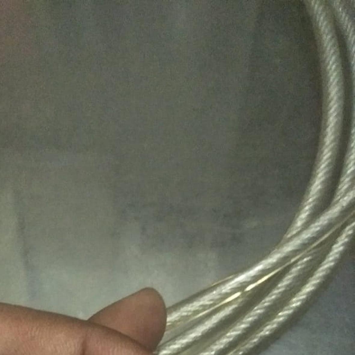 Steel wire rope clear PVC insulated (10 foot) - 8mm thumbnail 2