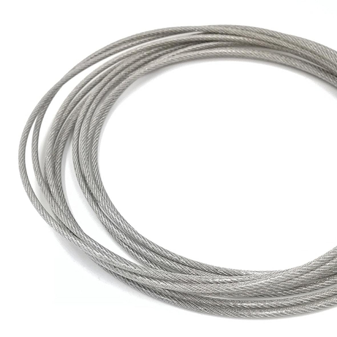 Steel wire rope clear PVC insulated (10 foot) - 8mm thumbnail 3