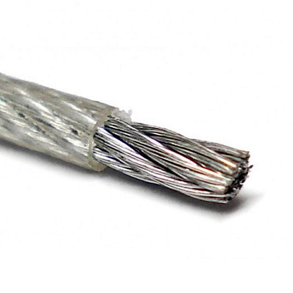 Steel wire rope clear PVC insulated (10 foot) - 12mm