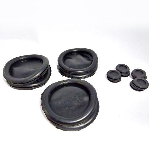 Black Rubber Plug Hole Socket Hardware Tool for Valve Pump Water Hose (12 Pcs) - 20mm