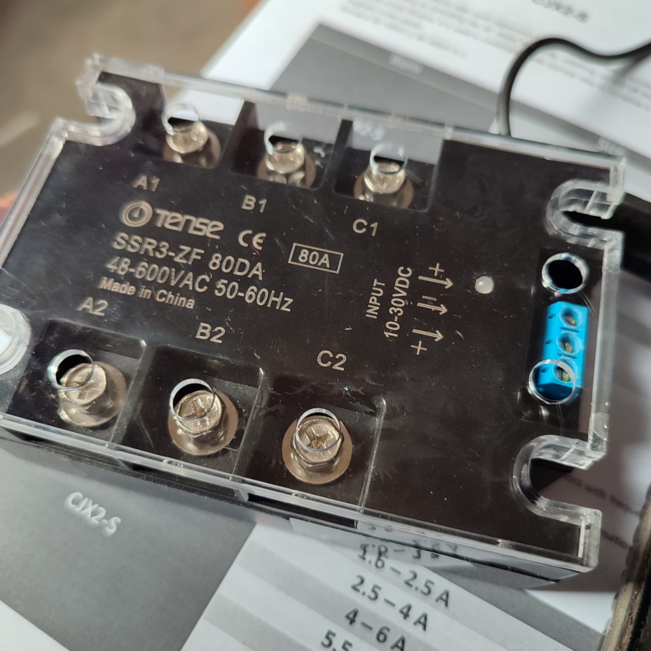 TSR-ZF40DA Three-phase Motor Positive and Negative Solid State Relay Tense SSR3-ZF in Pakistan - 40A