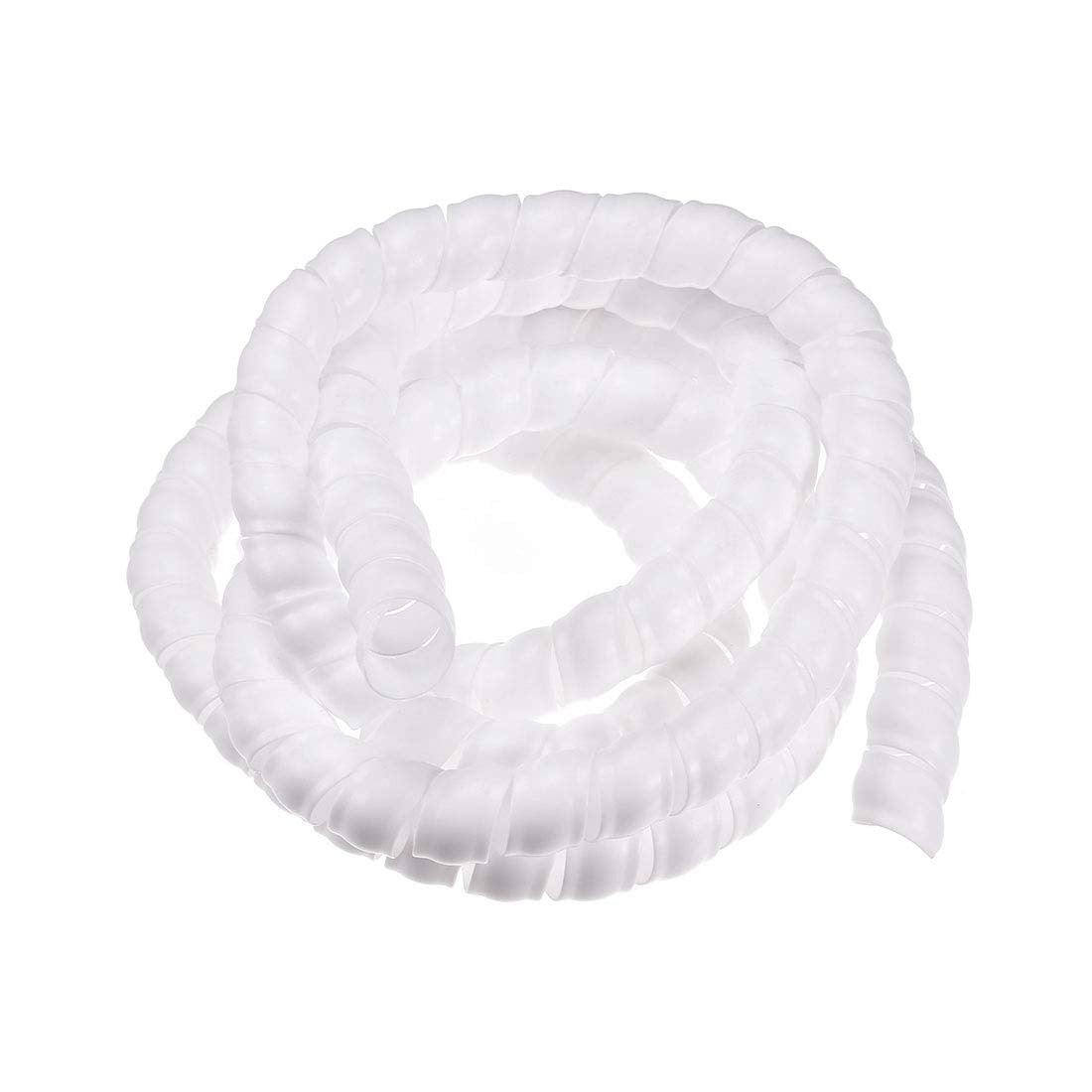 White Insulation Spiral Sleeve for Cable Management 3 meter length in Pakistan - 8mm
