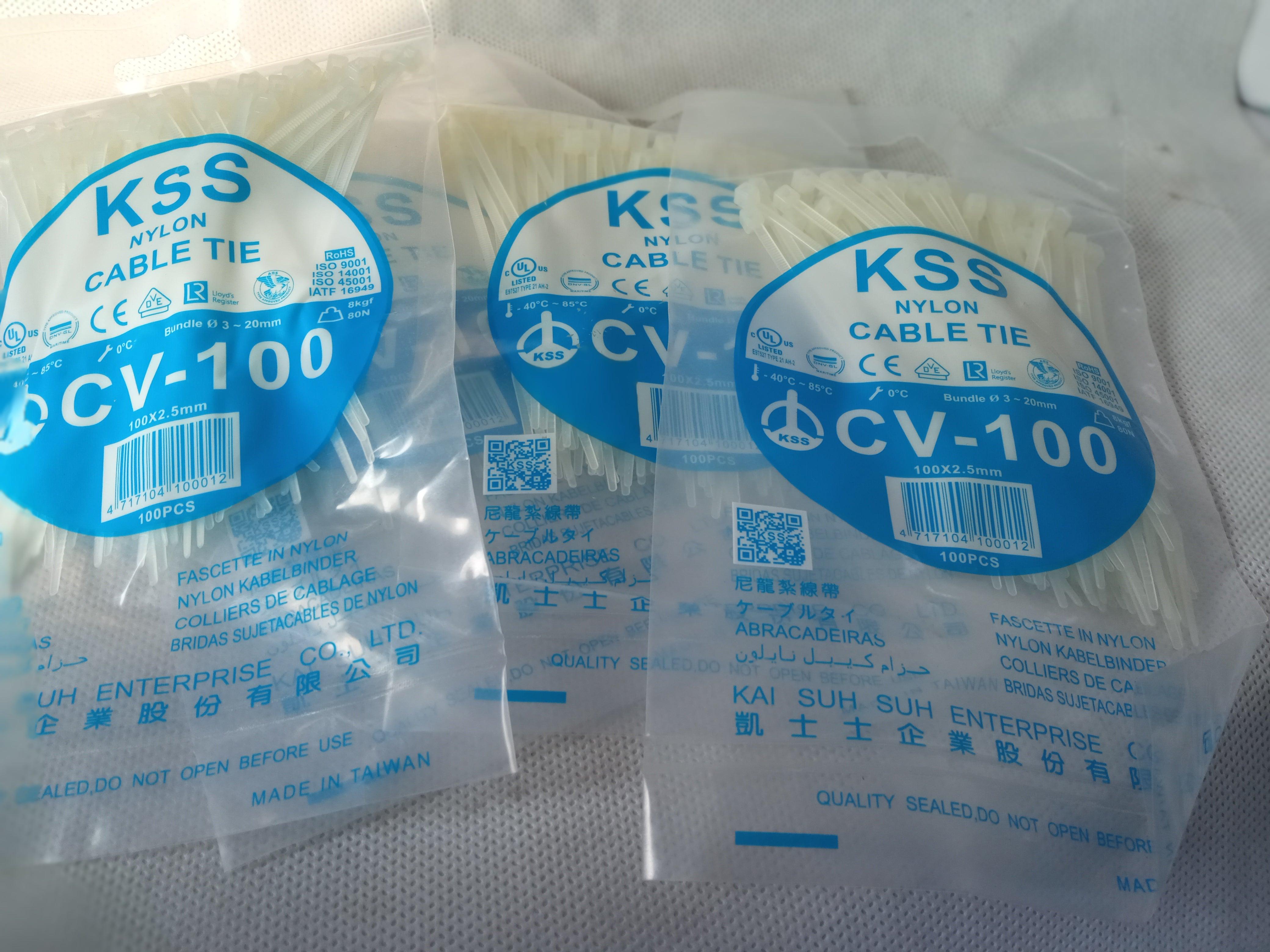 KSS White Nylon Cable Ties | High-Quality Self-Locking Zip Ties All Sizes Available in Pakistan - 250mm / 4.8mm thumbnail 8