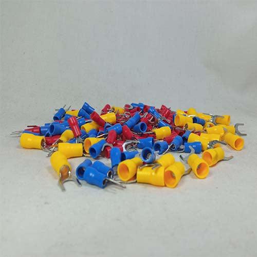 U Type Insulated Thimble Cable Lug Plastic 100 Pcs in Pakistan - 2.5mm / Blue