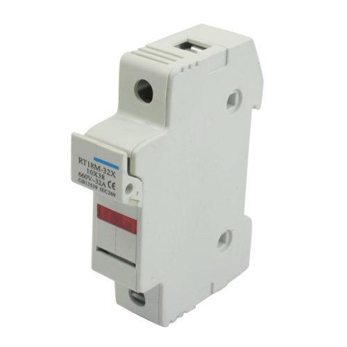 Rt18-32x AC 380v 32a 1 Pole 10x38mm DIN Rail Mount Fuse Holder Base - 32A thumbnail 2