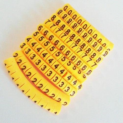 Yellow Cable Markers Identification Labels Tags Management Number 0-9 in Pakistan - 1.5mm