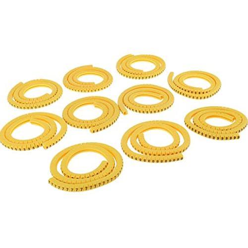 Yellow Cable Markers Identification Labels Tags Management Number 0-9 in Pakistan - 6mm thumbnail 3